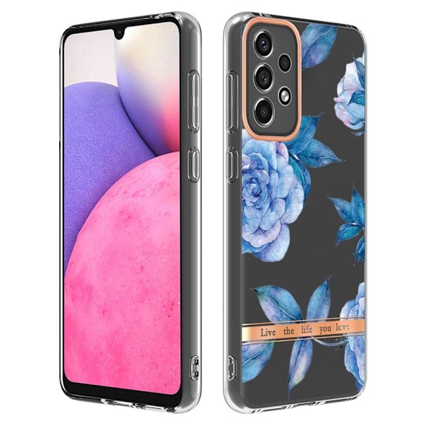 Supertyndt og holdbart softcover til Samsung Galaxy A33 5G - Blå Pæon Blue