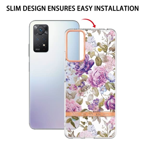 Supertunt och hållbart mjukfodral för Xiaomi Redmi Note 11 Pro 5G / Note 11 Pro - Lila Pion Lila
