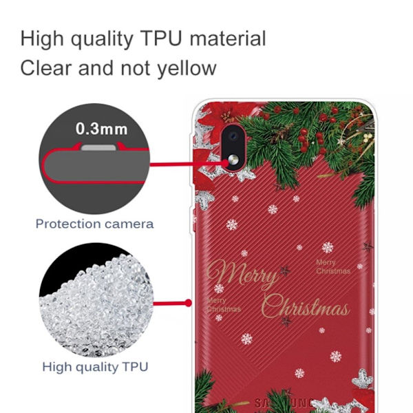 Samsung Galaxy A01 Core Case til jul - Kristtornbær Green