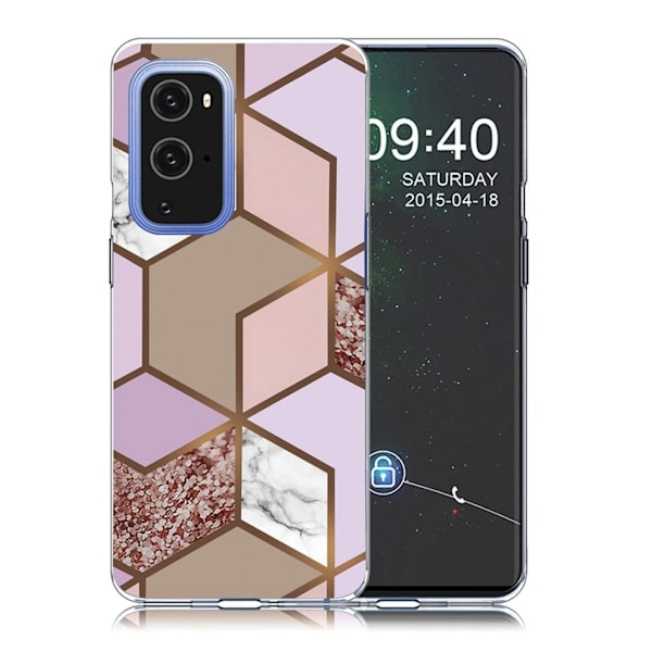 Marble design OnePlus 9 Pro kotelot - Kultainen Rehevä Laatta Multicolor