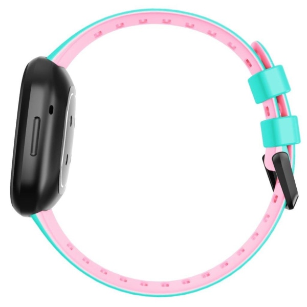 Fitbit Versa 3 bi-color silicone watch band - Cyan / Pink multifärg