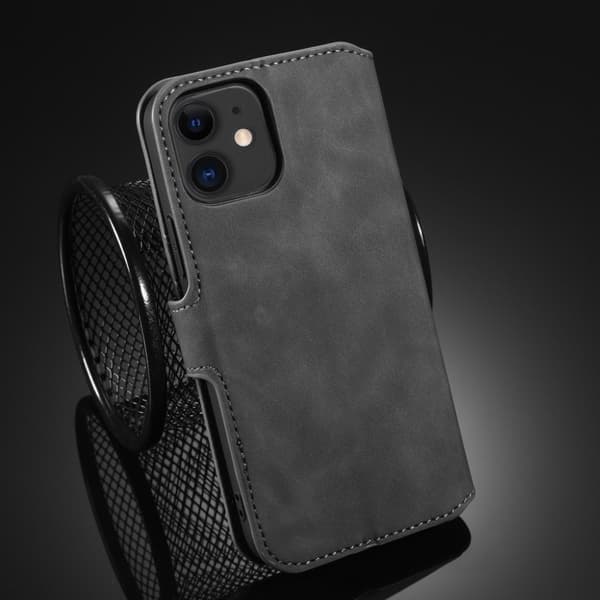 DG.Ming iPhone 12 Mini Retro Etui - Grå Silver grey