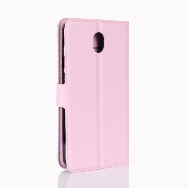 Samsung Galaxy J5 (2017) Etui laget av kunstlær og silikon – Lys rosa Pink