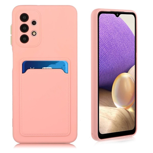 Samsung Galaxy A32 skal med korthållare - Rosa Rosa