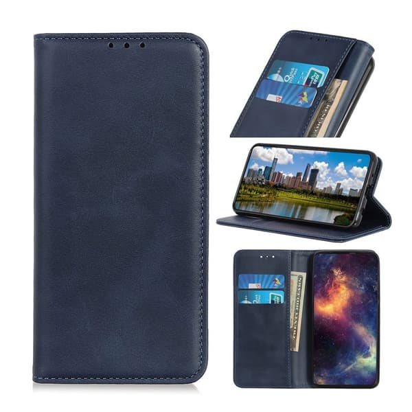 Huawei P30 Lite Splittet Skinn Etui - Blå Blue