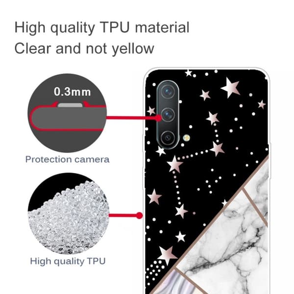 Marmormotiv OnePlus Nord CE 5G skal - Konstellation Marmorplatta multifärg