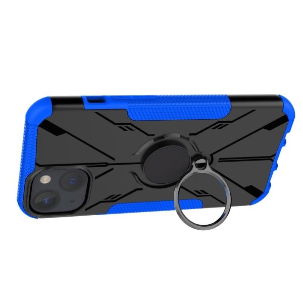 iPhone 13 mini 5,4 tommer Ring Kickstand Design Bumpresistent and Flexible 2-i-1 telefonbagcover Drop Resistant Protective Case - Blå Blue