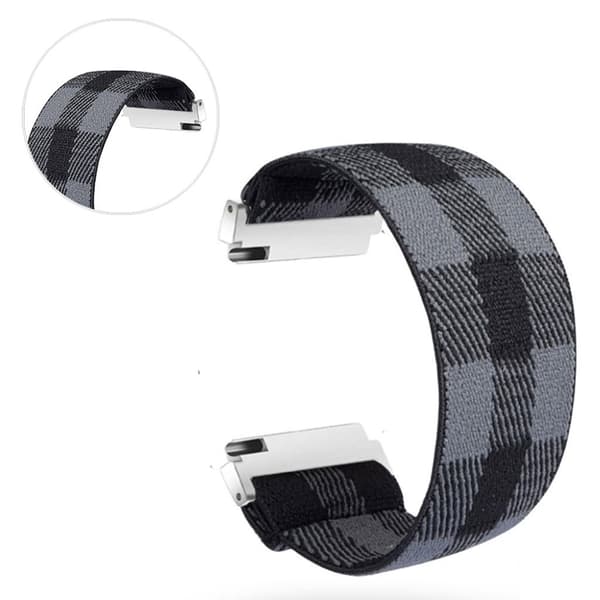 Huawei Watch GT 2 42mm värillinen nailon kellonauha - Harmaa / Musta Black