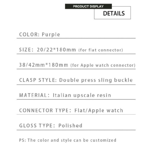 Apple Watch Series 5 40mm kellonauha - Musta / Violetti Multicolor