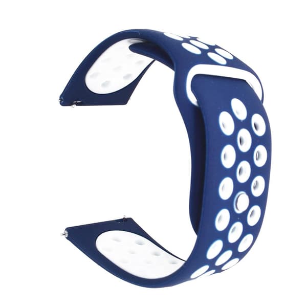 Samsung Galaxy Watch Active tofarvet silikone Urrem - Mørkeblå / Hvid Multicolor