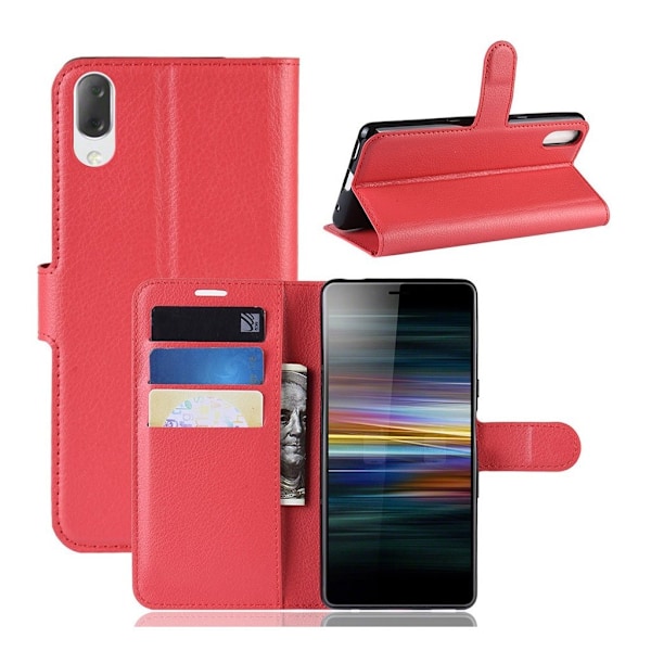 Sony Xperia L3 litchi-nahkakotelo - Punainen Red