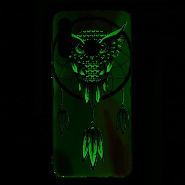 Huawei P30 Lite lysende nat etui - Ugle Drømmefanger Multicolor