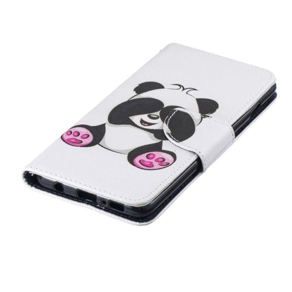 Samsung Galaxy S10 kuosillinen nahkainen flip Suojakotelo - Suloinen Panda Multicolor