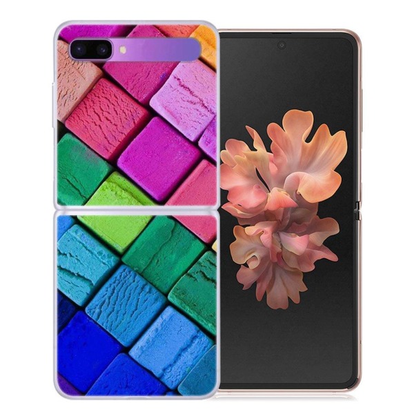 Deco Samsung Galaxy Z Flip 5G Etui - Farverig Blocks Multicolor