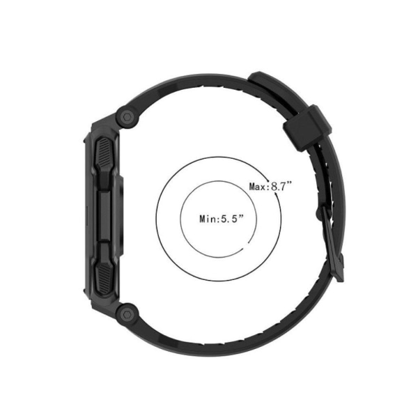 Amazfit Ares holdbar silikone rem - sort Black