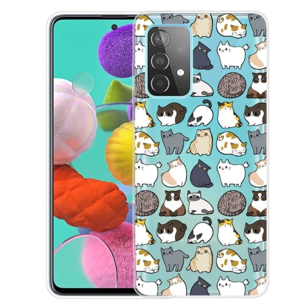 Deco Samsung Galaxy A53 5G Etui - Katte Stickers Multicolor