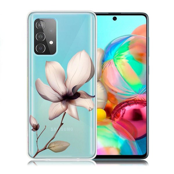 Deco Samsung Galaxy A72 5G skal - Vacker Blomma Rosa