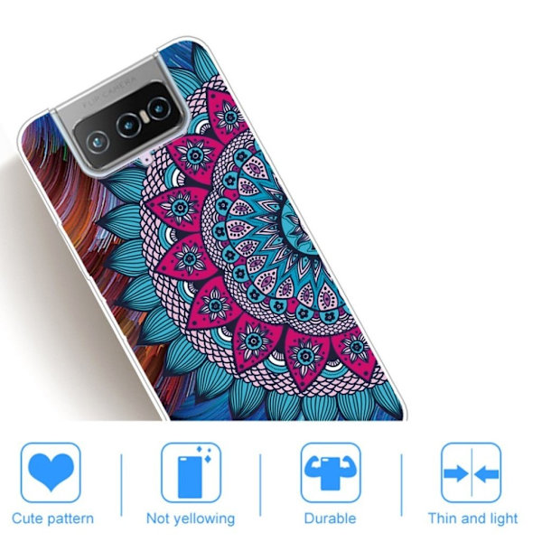 Deco Asus Zenfone 7 Pro Etui - Mandala Blomst Multicolor