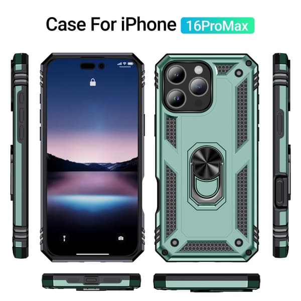 Bofink Combat iPhone 16 Pro Max cover - Sortliggrøn Green