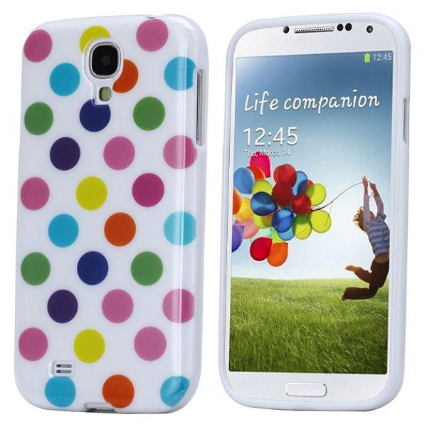 Polka Prikker (Hvid - Mangefarvet) Samsung Galaxy S4 Cover Multicolor