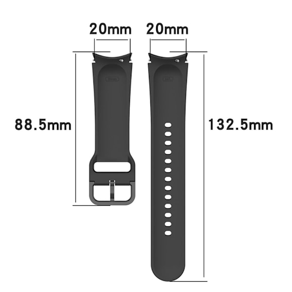 20 mm klockarmband i silikon med färgat spänne för Samsung Watch - Himmelsblå Blå