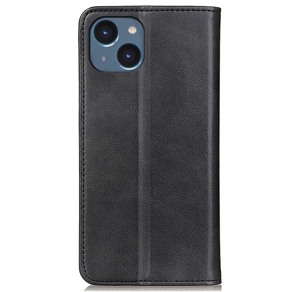 Äkta läder iPhone 14 Plus fodral - Svart Svart
