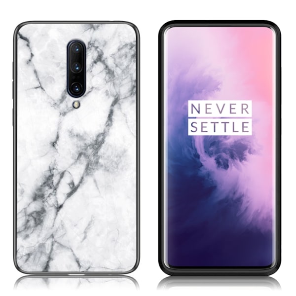 Fantasy Marble OnePlus 7 Pro deksel - Hvit White