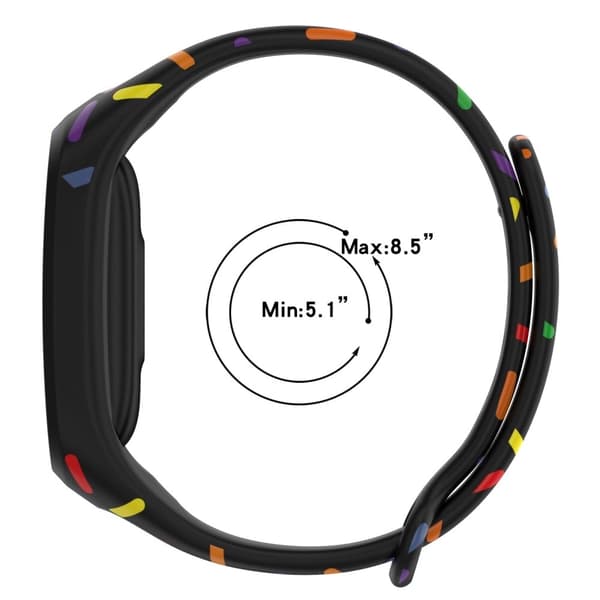 Oppo Band silikone farvestrålende plettet stil rem - Sort Black