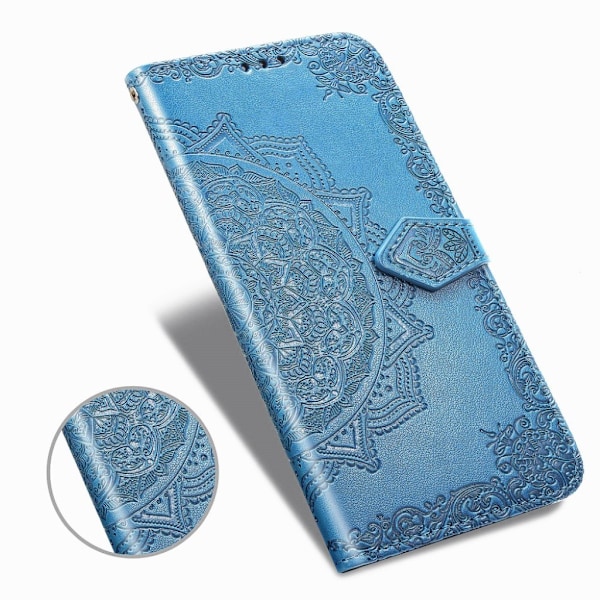 Mandala läder OnePlus Nord fodral - Blå Blå