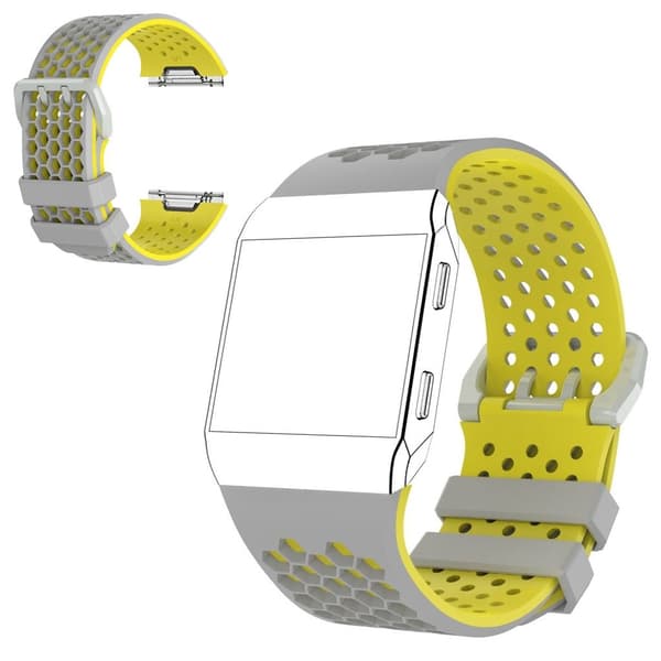 Fitbit Ionic Klokkereim laget av silikon - Grå og gul Multicolor