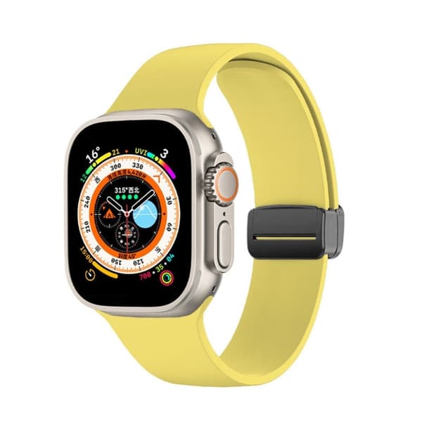 Apple Watch Series 8 (41 mm) enkel silikonrem - Gul Yellow