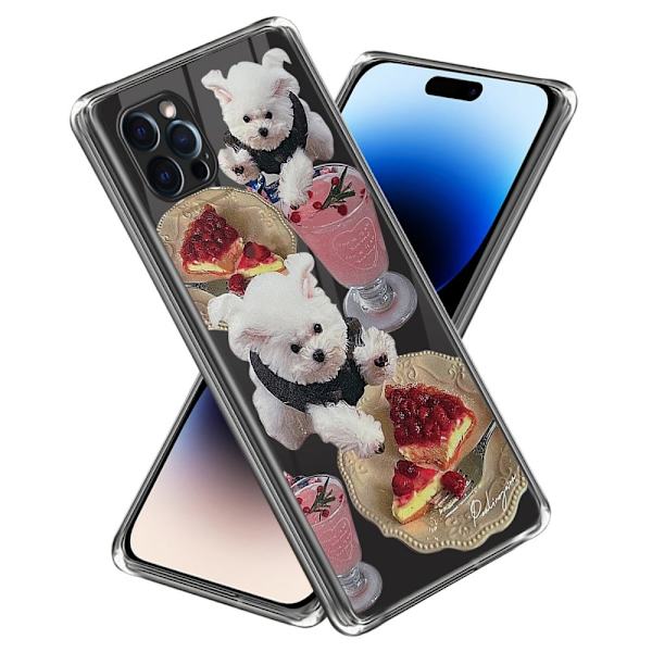 Deco iPhone 14 Pro Max skal - Hund / Efterrätt Vit
