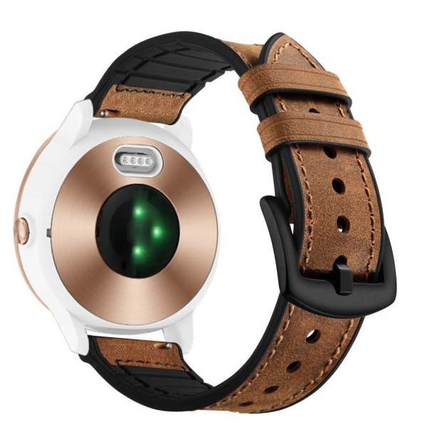 Garmin Vivoactive 3 / Vivomove HR cool ægte læder urrem Brown