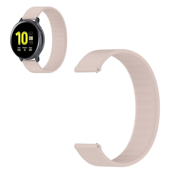20mm Universal elastisk silikone urrem - Lyserød / Lyserød Pink