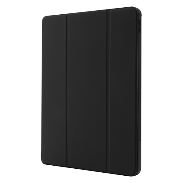 iPad Pro 12.9 (2022) / (2021) / (2020) Skin-touch vegansk læderetui Fuld beskyttelse Tri-fold Stand Tablet Cover med Auto Wake / Sleep Cover og Pen Sl Black