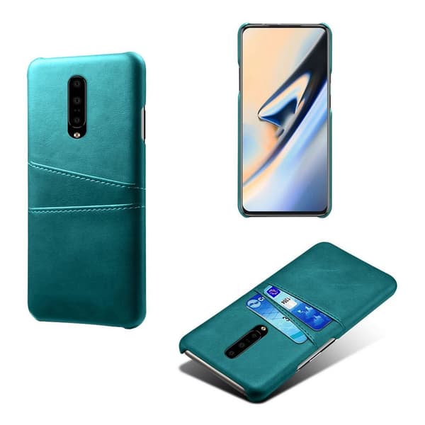 OnePlus 7 Pro läderfodral med dubbla kortplatser - Baby Blå Blå
