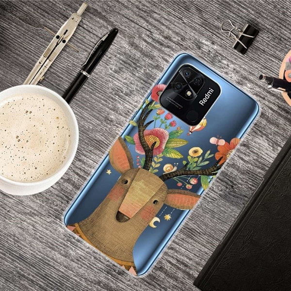 Deco Xiaomi Redmi 10C Etui - Deer Brown