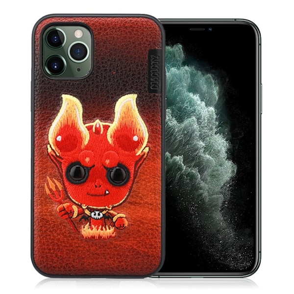 Nimmy Monster iPhone 11 Pro Max Deksel Brodert - Rød Red