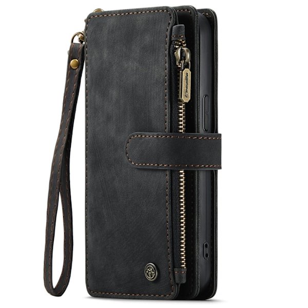 CaseMe iPhone 14 Plus etui med lynlås og pung - Sort Black