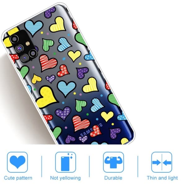 Deco Samsung Galaxy M31s skal - Hjärta multifärg