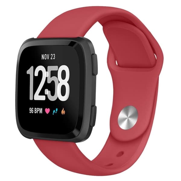 Fitbit Versa Lite silikoneurrem - størrelse: L / rød Red