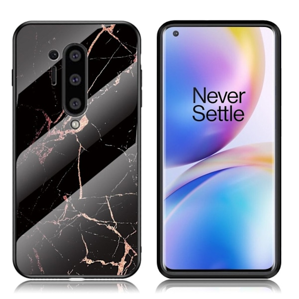 Fantasy Marble OnePlus 8 Pro cover - Sort / Guld Black