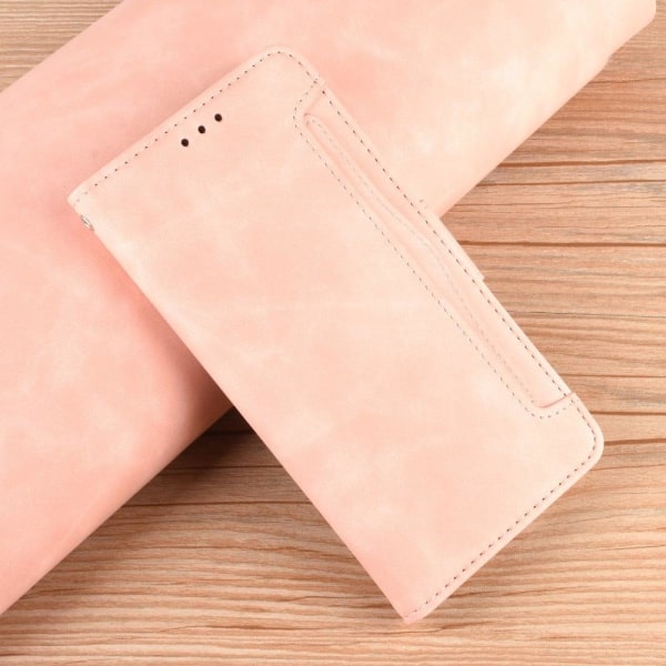 Moderne iPhone 13 Mini læderetui med pung - Pink Pink