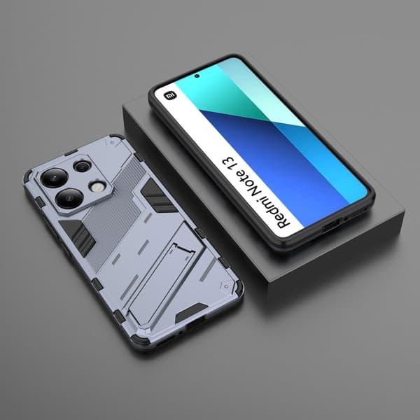 Stødsikkert moderne Xiaomi Redmi Note 13 4G hybridcover - Mørkeblå Blue