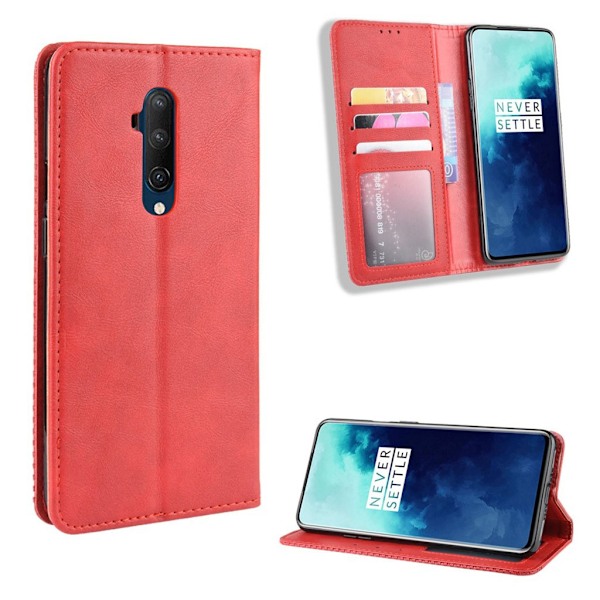 Bofink Vintage läder OnePlus 7T Pro fodral - Röd Röd