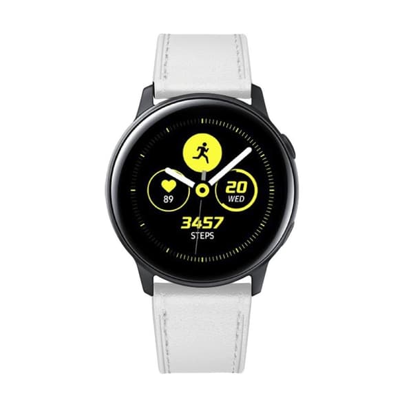 Samsung Galaxy Watch Active / Active 2 - 40mm / Active 2 - 44mm klockarmband i äkta läder - Vit Vit