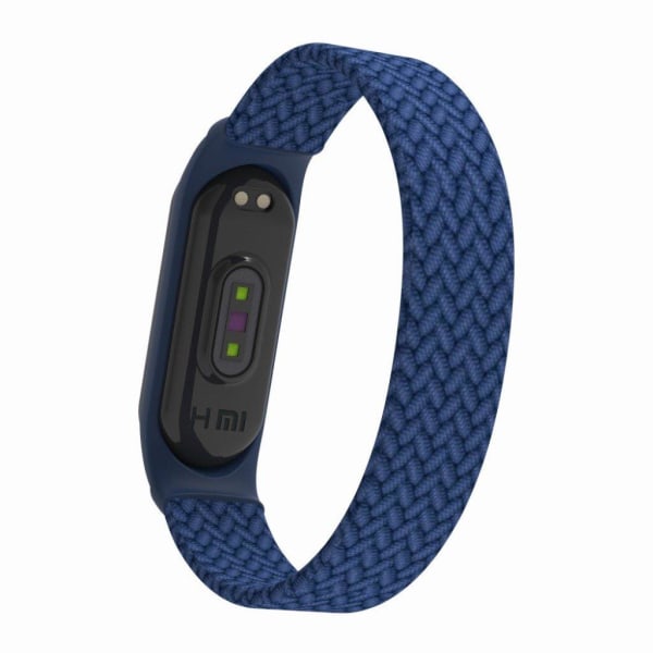 Xiaomi Mi Band 5 / 4 / 3 elastisk nylon-urrem - Blå / Størrelse: L Blue