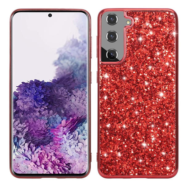 Glitter Samsung Galaxy S24 kotelot - Punainen Red