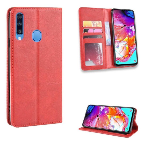 Bofink Vintage läder Samsung Galaxy A20s fodral - Röd Röd