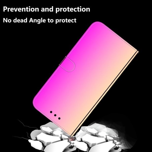 Mirror OnePlus 8T flip case - Ruusu Pink